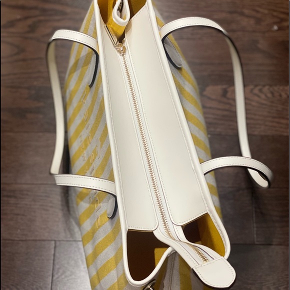 Kate Spade Street Yellow Striped Tote Bag authentic - Picture 7 of 7